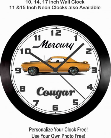 1970 MERCURY COUGAR WALL CLOCK-FREE USA SHIP, Mustang, Galaxie, Dodge, Chevrolet