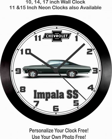 1967-1968 CHEVROLET IMPALA SS WALL CLOCK-FREE USA SHIP, DODGE, FORD,PONTIAC
