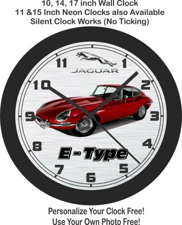 1961 Jaguar E-Type Wall Clock-Free US Ship, BMW, Mercedes Benz, Triumph
