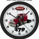 PETERBILT 379 SEMI-TRUCK WALL CLOCK-ADD BUSINESS NAME FREE!