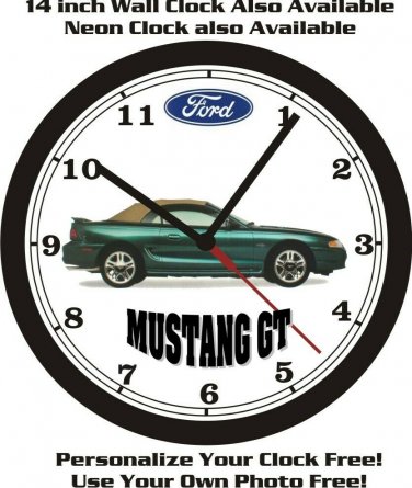 1998 FORD MUSTANG GT WALL CLOCK-FREE USA SHIP!