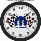 Mopar Emblem Checkered Flags Wall Clock-Free US Ship-Dodge, Plymouth