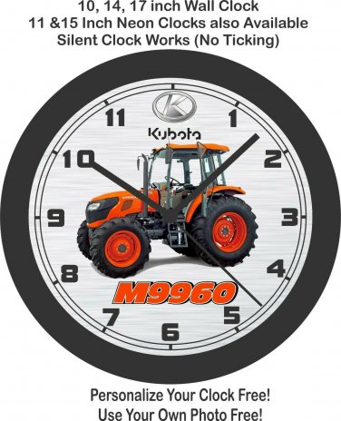 Kubota M9960 Tractor Wall Clock-Free USA Ship