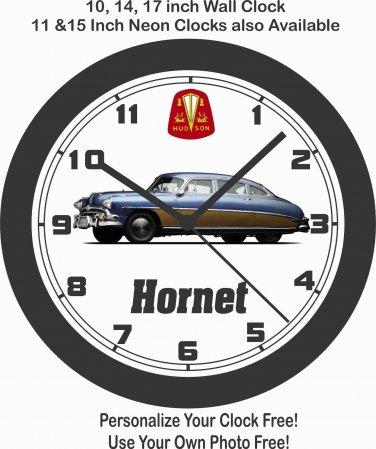1953 HUDSON HORNET WALL CLOCK-FREE USA SHIP