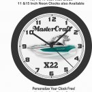 MASTERCRAFT X22 WALL CLOCK-FREE USA SHIP!-NEW, BOAT, FISHING, WATER SKIING