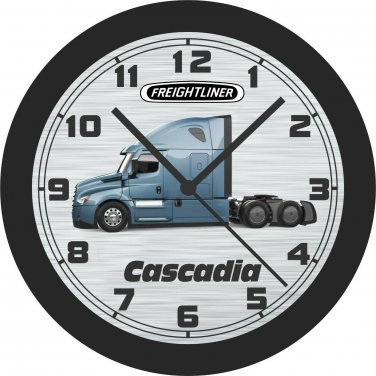 Freightliner Cascadia Semi-Truck Wall Clock-Add Your Business Name Free!