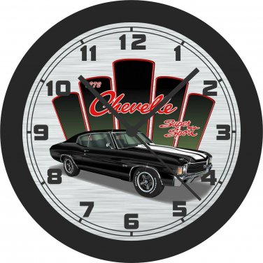 1972 Chevrolet Chevelle SS Wall Clock-Free US Ship-Choose 1 of 2 Colors