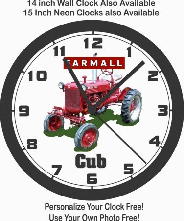 INTERNATIONAL-FARMALL CUB TRACTOR WALL CLOCK-JOHN DEERE