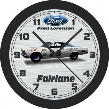 1967 Ford Fairlane Stock Car Driven by Fred Lorenzen Wall Clock-Free US Ship