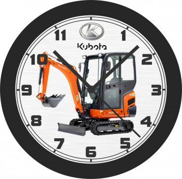 Kubota KX016 Mini-Excavator Wall Clock-Free US Ship