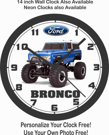 FORD BRONCO ROCK CRAWLER WALL CLOCK-FREE USA SHIP!