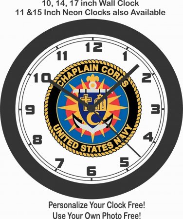 UNITED STATES NAVY CHAPLAIN CORPS WALL CLOCK-NEW!