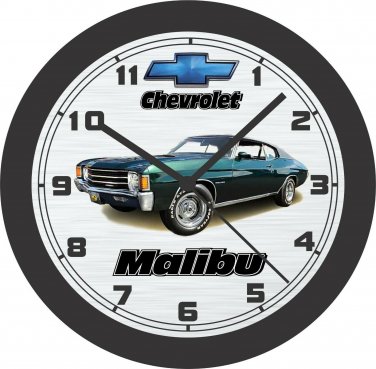 1972 Chevrolet Malibu Wall Clock-Free US Ship, Chevelle, Camaro, Corvette