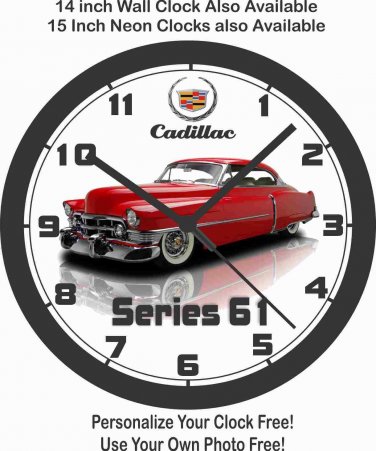 1950 CADILLAC SERIES 61 WALL CLOCK-NEW!-Free USA Ship