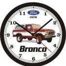 1978 FORD BRONCO WALL CLOCK-NEW!-FREE USA SHIP
