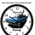 1972 PLYMOUTH FURY WALL CLOCK-Free USA Ship-Dodge