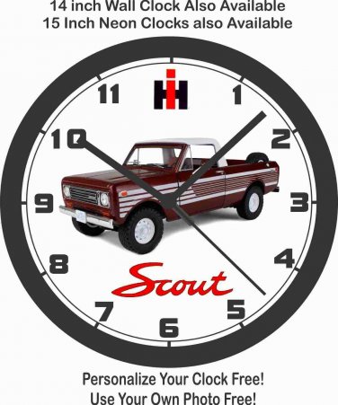 INTERNATIONAL SCOUT WALL CLOCK-Free USA Ship