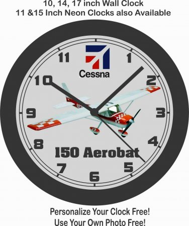 CESSNA 150 AEROBAT AIRPLANE WALL CLOCK-PIPER CUB