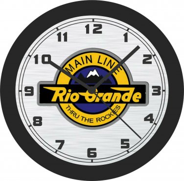 Rio Grande Main Line (Thru The Rockies) Sign Wall Clock-Free US Ship