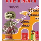 1950'S VIETNAM SAIGON WORLD TRAVEL POSTER-Free USA Ship