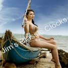 Beautiful Japanese Woman Resting at Shoreline Poster-Free US Ship-Japan