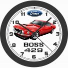1969 FORD MUSTANG BOSS 429 WALL CLOCK-FREE USA SHIP-NEW!