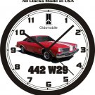 1975 OLDSMOBILE 442 W29 WALL CLOCK-FREE USA SHIP!