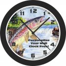 Trout Fish Catching His Prey Wall Clock-Free US Ship!