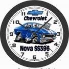 CHEVROLET NOVA SS396 WALL CLOCK-FREE USA SHIP!
