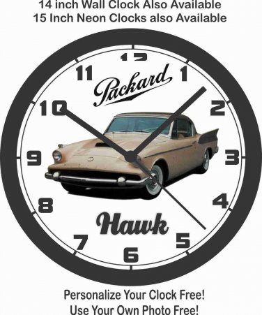 1958 PACKARD HAWK WALL CLOCK, Studebaker, Kaiser, Ford