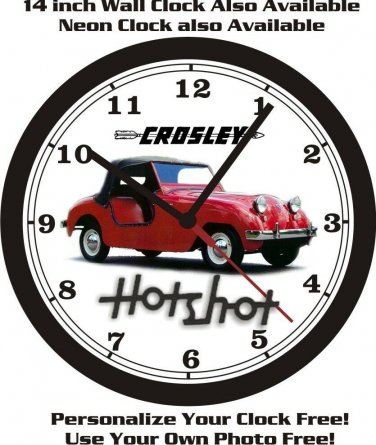 CROSLEY HOTSHOT WALL CLOCK-FREE USA SHIP!