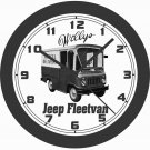 WILLYS JEEP FLEETVAN WALL CLOCK-FREE USA SHIP