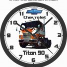 1973 CHEVROLET TITAN 90 SEMI-TRUCK WALL CLOCK-NEW!-Free USA Ship
