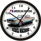 1970 AMERICAN MOTORS REBEL MACHINE WALL CLOCK-FREE USA SHIP!-AMC