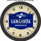 Innocenti Lambretta Motorscooter Service Sign Wall Clock-Vespa, Honda
