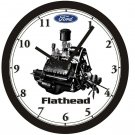 FORD FLATHEAD MOTOR PHOTO WALL CLOCK-Free USA Ship