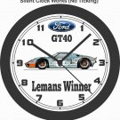 FORD GT40 LEMANS WINNER WALL CLOCK-CHEVROLET, FERRARI, LOLA
