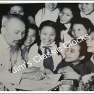 Ho Chi Minh With North Vietnamese Schools Girls Black & White Poster