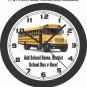 SCHOOL BUS WALL CLOCK-ADD SCHOOL NAME AND BUS# FREE + FREE US SHIP, PICK 1 OF 4