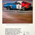Champion Spark Plugs AMC AMX Racing Poster-Free US Ship!