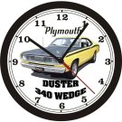PLYMOUTH DUSTER 340 WEDGE WALL CLOCK-FREE USA SHIP