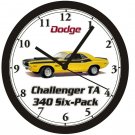 1970 DODGE CHALLENGER T/A 340 SIX-PACK WALL CLOCK-Free USA Ship-Dodge