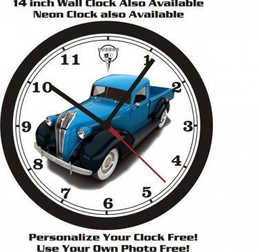 HUDSON PICKUP TRUCK WALL CLOCK-FREE US SHIP-NEW!