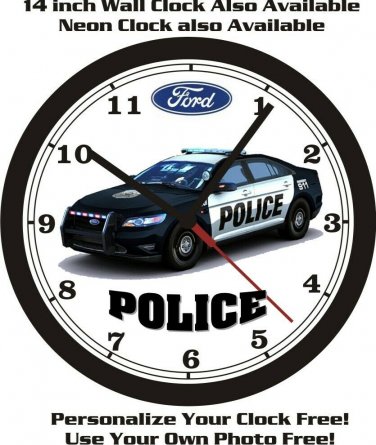 FORD TAURUS POLICE CAR WALL CLOCK-FREE US SHIP-NEW!