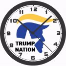 TRUMP NATION LOGO WALL CLOCK-FREE USA SHIP