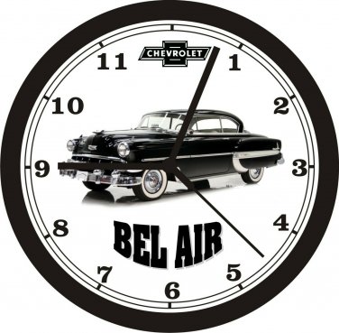 1954 CHEVROLET BEL AIR WALL CLOCK-FREE USA SHIPPING