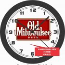 OLD MILWAUKEE BEER LOGO WALL CLOCK-PERSONALIZE IT FOR FREE!