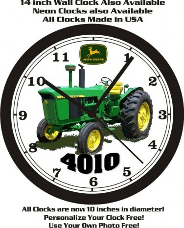 JOHN DEERE 4010 STANDARD TRACTOR WALL CLOCK-FREE USA SHIP