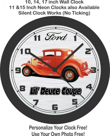 Ford Lil' Deuce Coupe Wall Clock-Chevrolet, Dodge, Plymouth