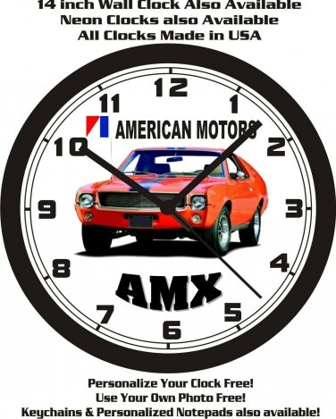 1969 AMERICAN MOTORS AMX WALL CLOCK-FREE USA SHIP!